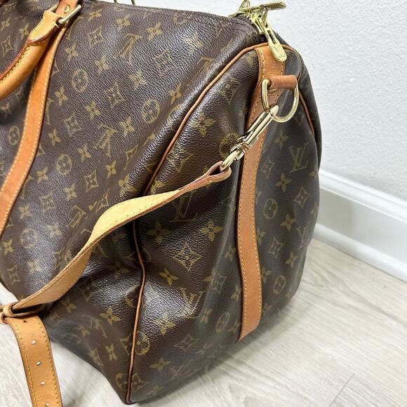 Louis Vuitton Keepall Bandoulière 55 Monogram Vintage 2002 Large Duffel Bag - Picture 3 of 15